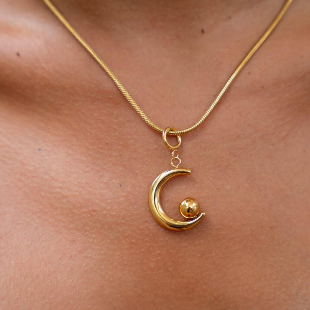 Crescent Moon Necklace — alternative view
